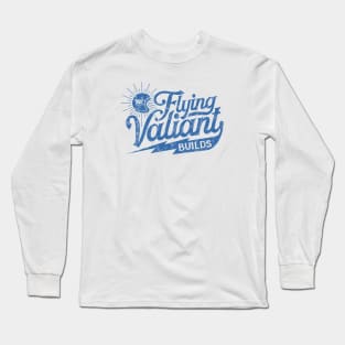 Flying Valiant Builds (Biker Style - Worn Blue) Long Sleeve T-Shirt